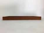 Japanese Wooden Lacquerware Tray Obon Vtg Nurimono Brown Wood Grain UR586