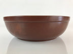 Japanese Wooden Large Bowl Vtg Salad Snack Multi Bowl Varnish Brown UR817
