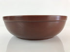 Japanese Wooden Large Bowl Vtg Salad Snack Multi Bowl Varnish Brown UR817