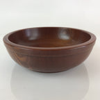 Japanese Wooden Large Bowl Vtg Salad Snack Multi Bowl Varnish Brown UR817