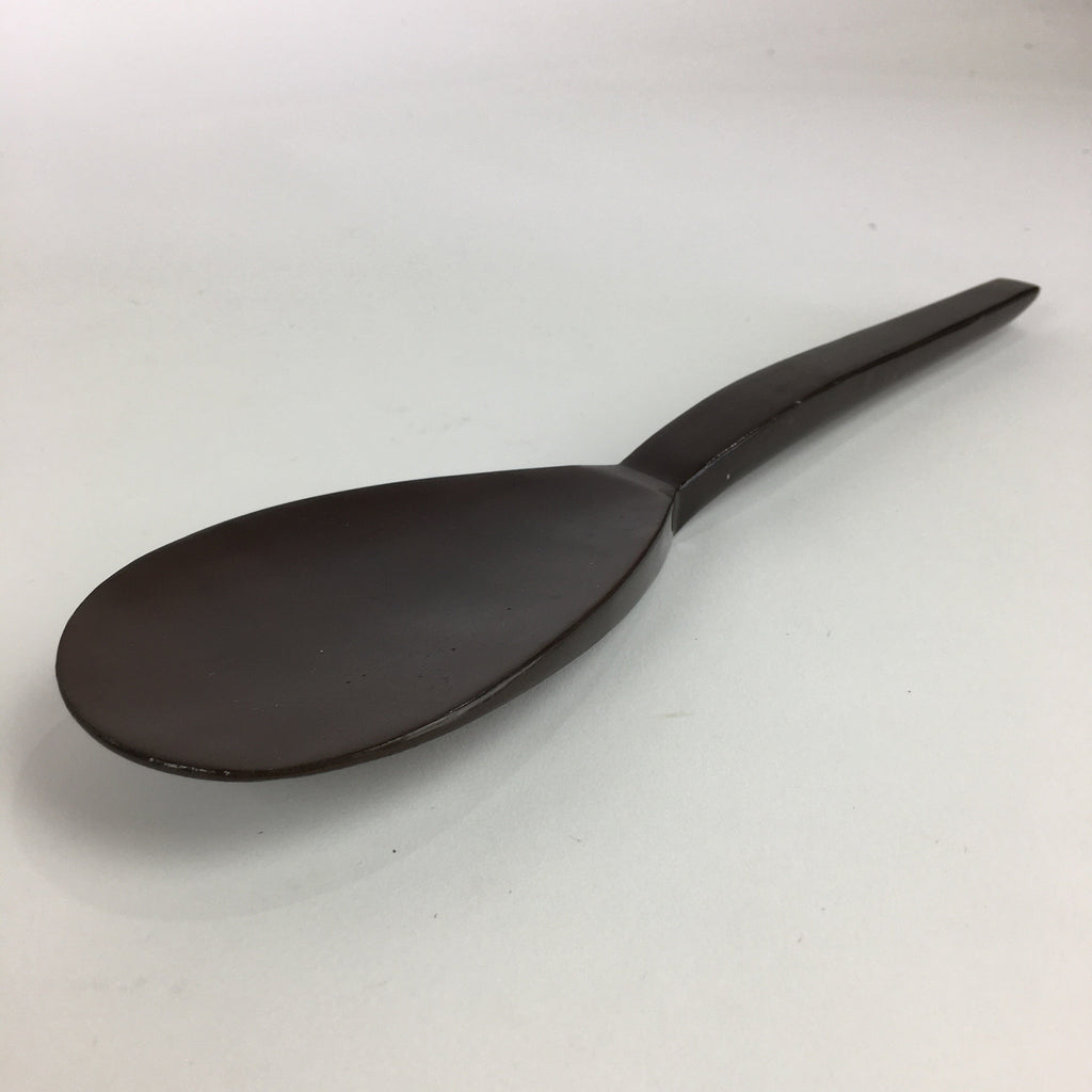 Japanese Wooden Large Spoon Vtg Rice Scoop Spatula Shamoji Brown JK359