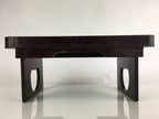 Japanese Wooden Legged Tray Folding Table Vtg Ozen Lacquered Black UR798