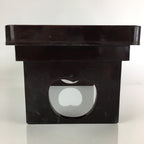 Japanese Wooden Legged Tray Folding Table Vtg Ozen Lacquered Black UR798