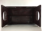 Japanese Wooden Legged Tray Folding Table Vtg Ozen Lacquered Black UR798