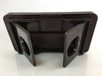 Japanese Wooden Legged Tray Folding Table Vtg Ozen Lacquered Black UR798