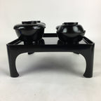 Japanese Wooden Legged Tray Lacquered Table Lidded Bowls Set Veg Ozen UR678