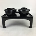 Japanese Wooden Legged Tray Lacquered Table Lidded Bowls Set Veg Ozen UR678