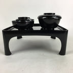 Japanese Wooden Legged Tray Lacquered Table Lidded Bowls Set Veg Ozen UR680