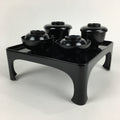 Japanese Wooden Legged Tray Lacquered Table Lidded Bowls Set Vtg Ozen UR715