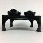 Japanese Wooden Legged Tray Lacquered Table Lidded Bowls Set Vtg Ozen UR719