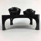 Japanese Wooden Legged Tray Lacquered Table Lidded Bowls Set Vtg Ozen UR724