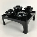 Japanese Wooden Legged Tray Lacquered Table Lidded Bowls Set Vtg Ozen UR724