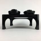 Japanese Wooden Legged Tray Lacquered Table Lidded Bowls Set Vtg Ozen UR727
