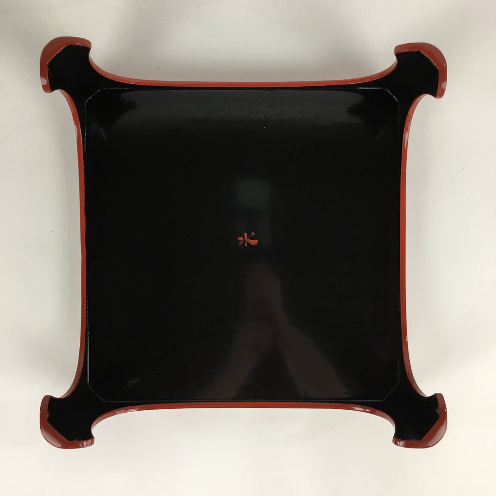Japanese Wooden Legged Tray Lacquered Table Lidded Bowls Set Vtg Ozen UR733