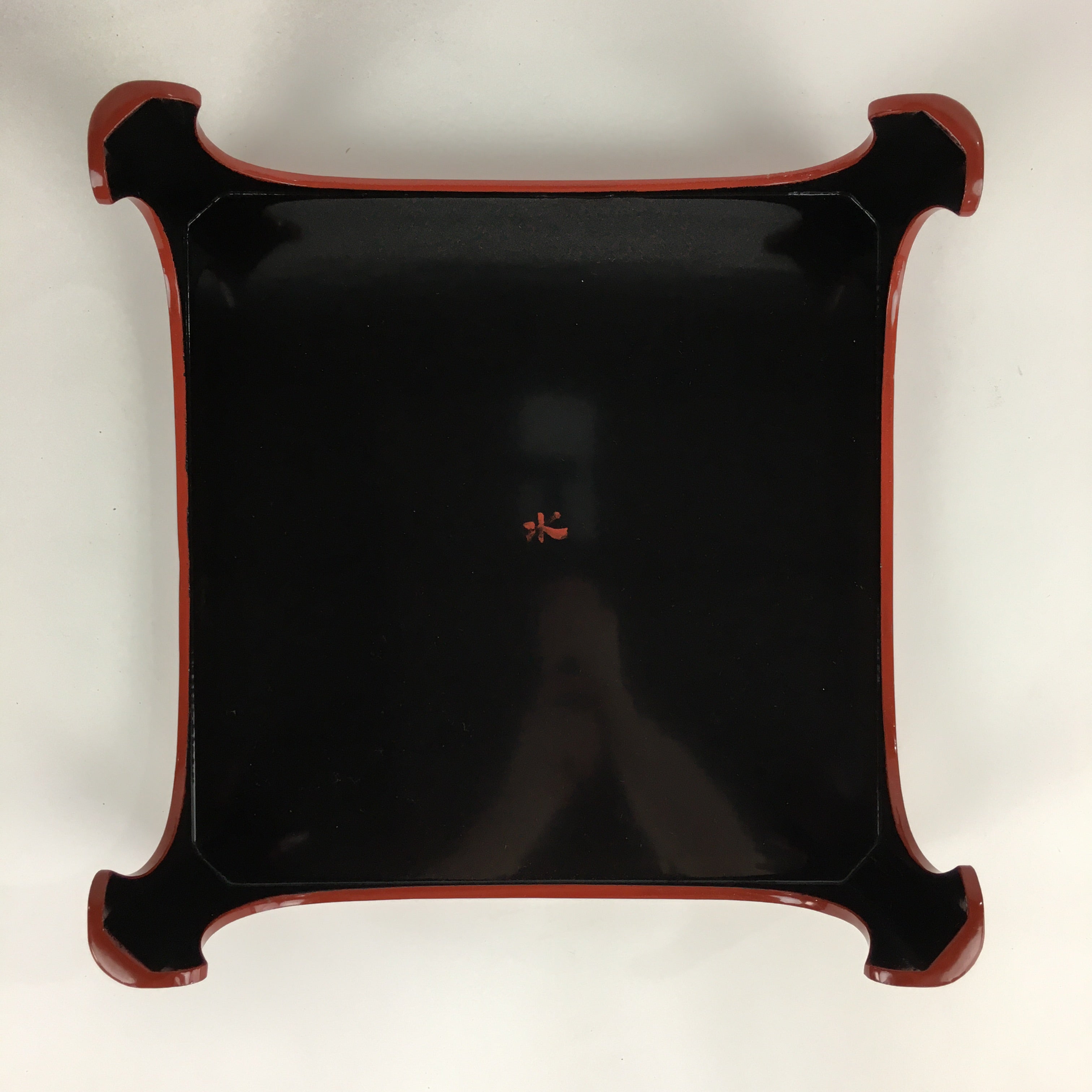 Japanese Wooden Legged Tray Lacquered Table Lidded Bowls Set Vtg Ozen UR733