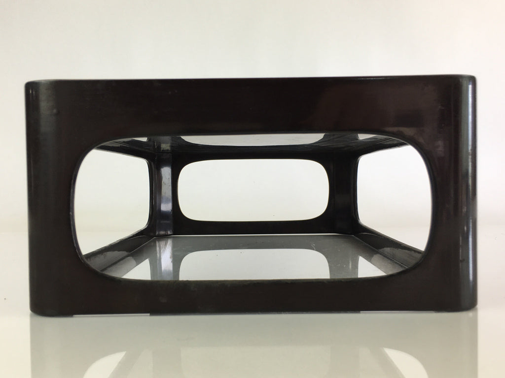 Japanese Wooden Legged Tray Lacquered Table Vtg Ozen Black Buddhist Altar UR827