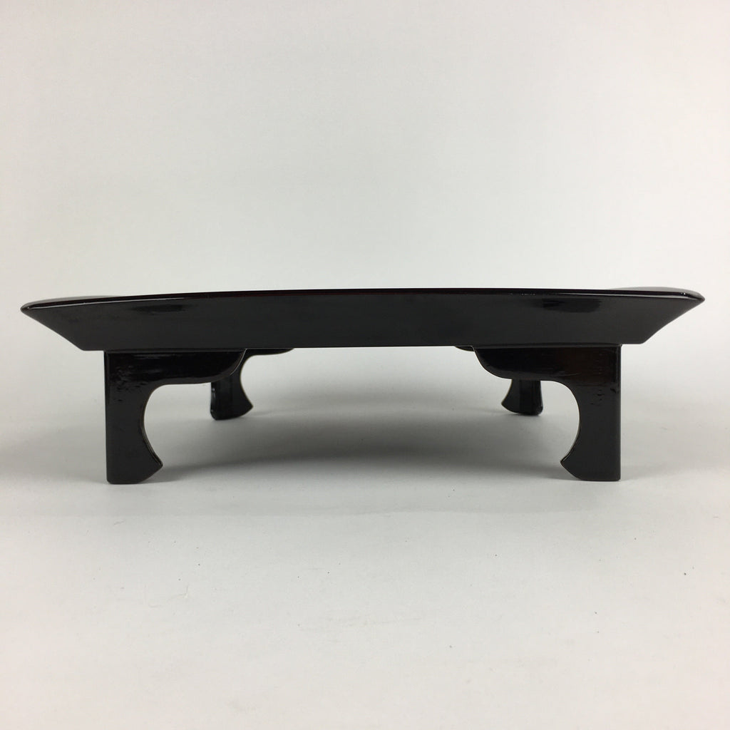 Japanese Wooden Legged Tray Lacquered Table Vtg Ozen Black Nurimono UR748
