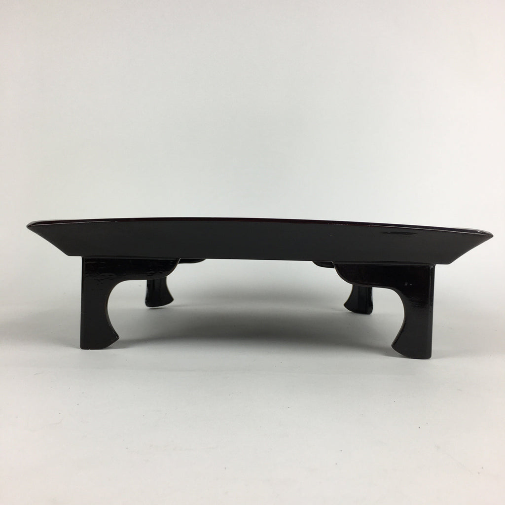 Japanese Wooden Legged Tray Lacquered Table Vtg Ozen Black Nurimono UR748