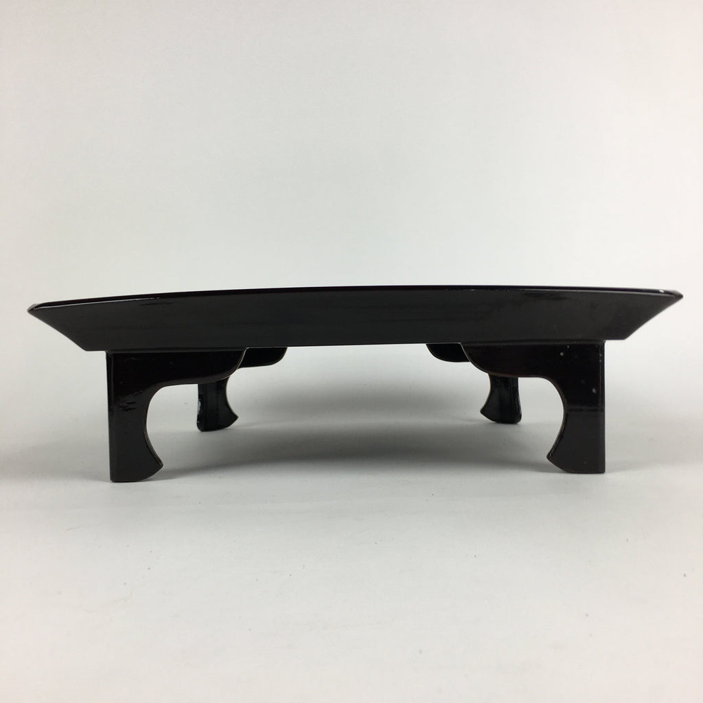 Japanese Wooden Legged Tray Lacquered Table Vtg Ozen Black Nurimono UR748