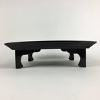 Japanese Wooden Legged Tray Lacquered Table Vtg Ozen Black Nurimono UR748