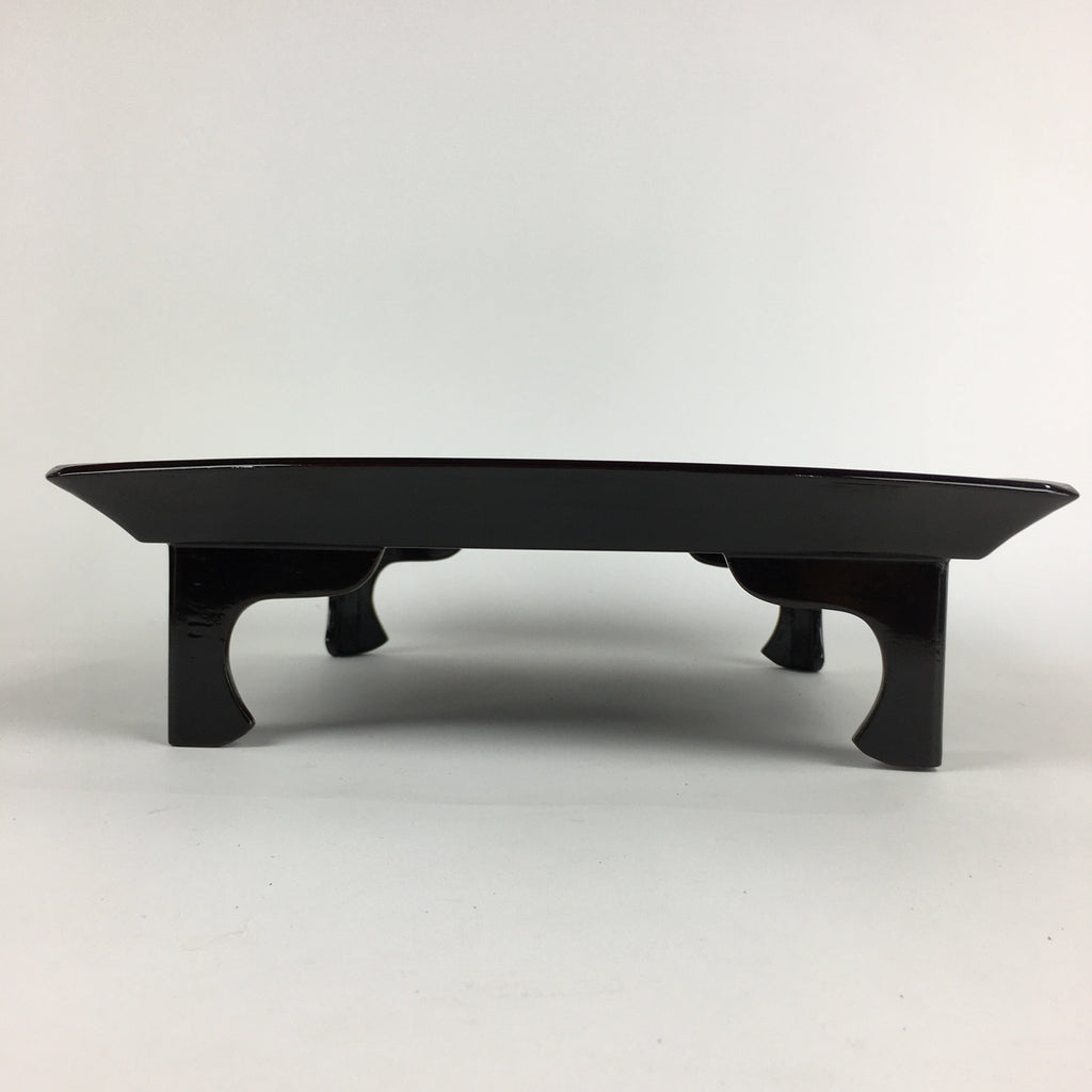 Japanese Wooden Legged Tray Lacquered Table Vtg Ozen Black Nurimono UR748