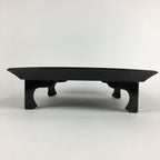 Japanese Wooden Legged Tray Lacquered Table Vtg Ozen Black Nurimono UR748