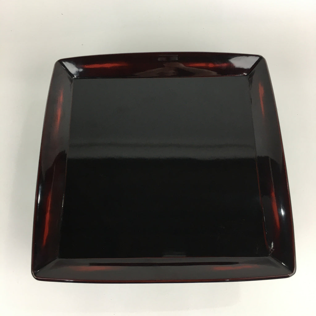 Japanese Wooden Legged Tray Lacquered Table Vtg Ozen Black Nurimono UR748