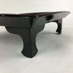 Japanese Wooden Legged Tray Lacquered Table Vtg Ozen Black Nurimono UR748