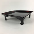 Japanese Wooden Legged Tray Lacquered Table Vtg Ozen Black Nurimono UR748