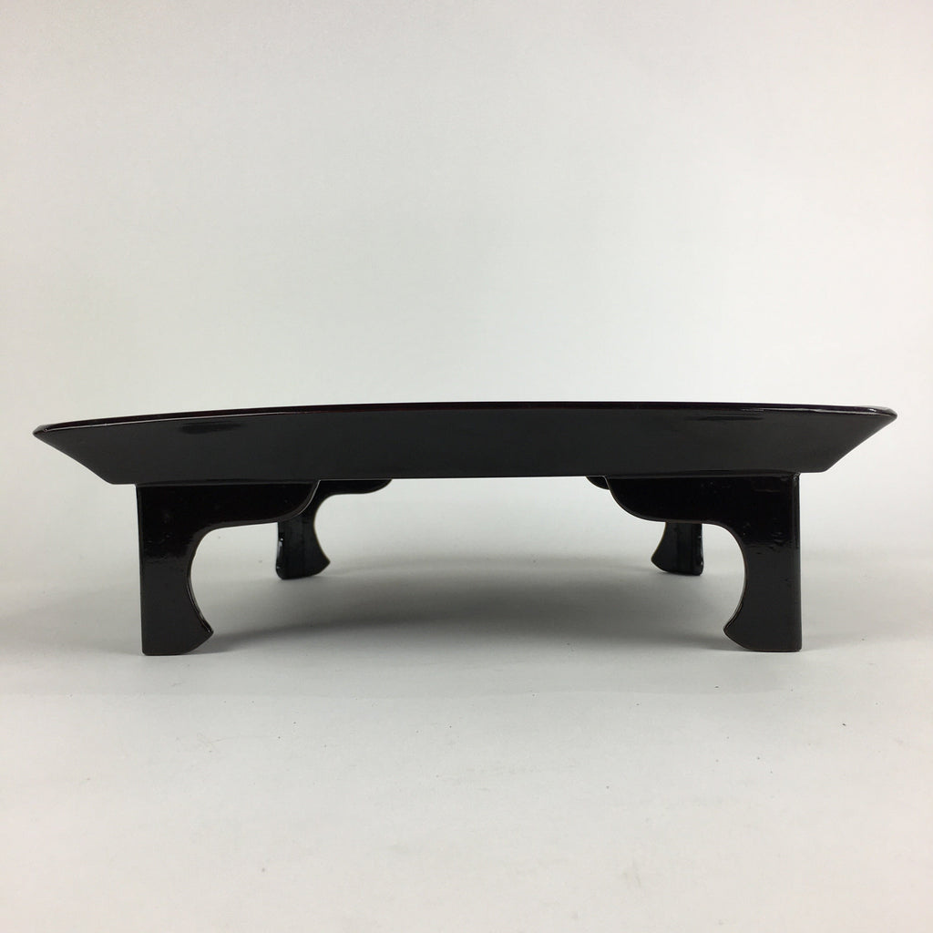 Japanese Wooden Legged Tray Lacquered Table Vtg Ozen Black Nurimono UR749