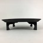 Japanese Wooden Legged Tray Lacquered Table Vtg Ozen Black Nurimono UR749