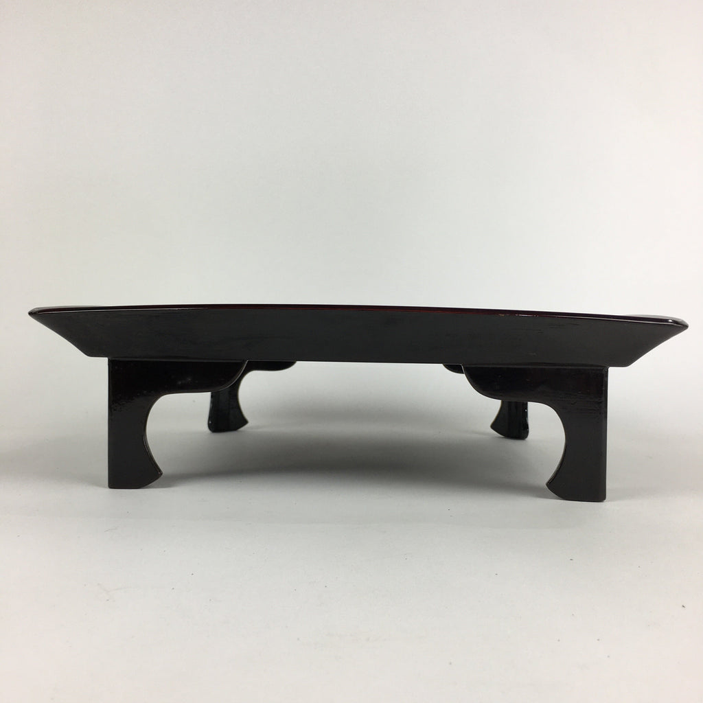 Japanese Wooden Legged Tray Lacquered Table Vtg Ozen Black Nurimono UR749