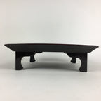 Japanese Wooden Legged Tray Lacquered Table Vtg Ozen Black Nurimono UR749