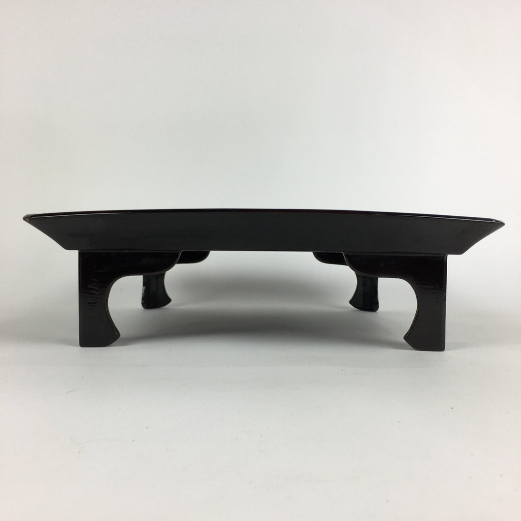 Japanese Wooden Legged Tray Lacquered Table Vtg Ozen Black Nurimono UR749