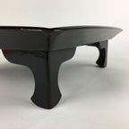 Japanese Wooden Legged Tray Lacquered Table Vtg Ozen Black Nurimono UR749