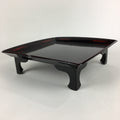 Japanese Wooden Legged Tray Lacquered Table Vtg Ozen Black Nurimono UR749