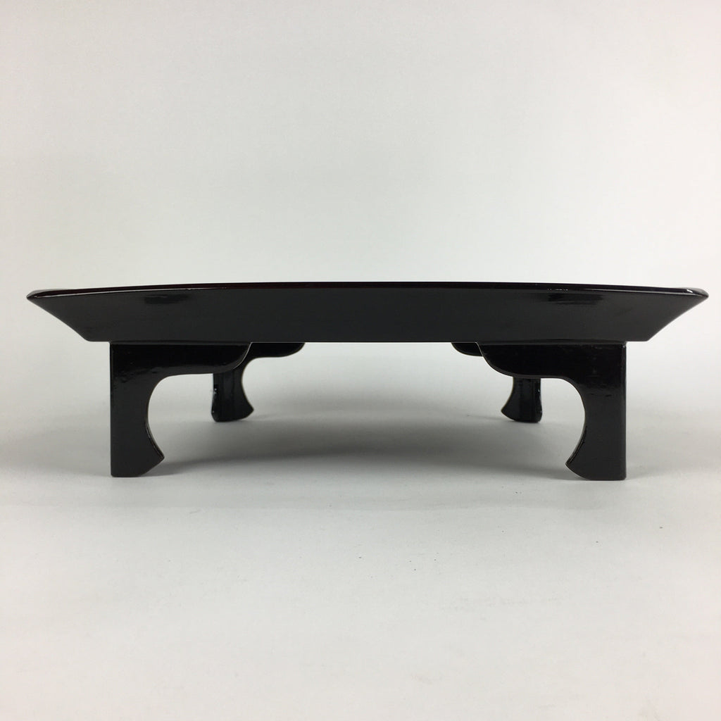 Japanese Wooden Legged Tray Lacquered Table Vtg Ozen Black Nurimono UR750