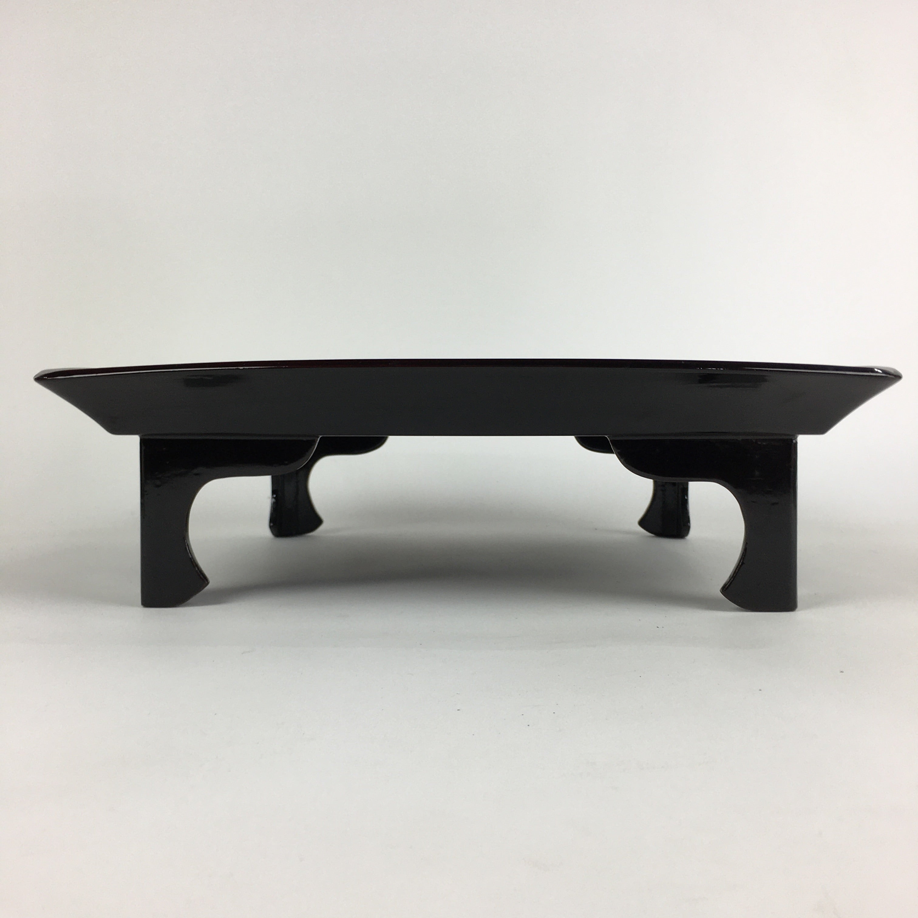 Japanese Wooden Legged Tray Lacquered Table Vtg Ozen Black Nurimono UR750