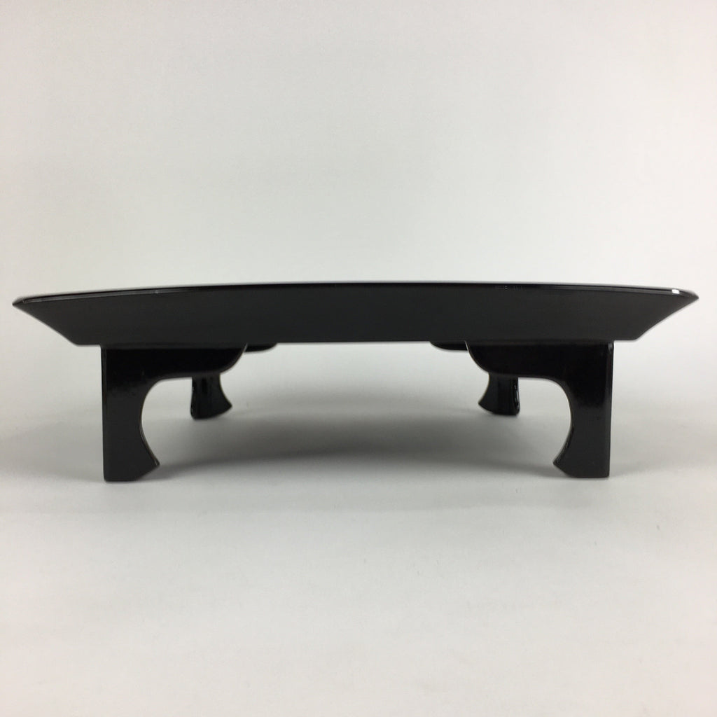 Japanese Wooden Legged Tray Lacquered Table Vtg Ozen Black Nurimono UR750