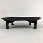 Japanese Wooden Legged Tray Lacquered Table Vtg Ozen Black Nurimono UR750