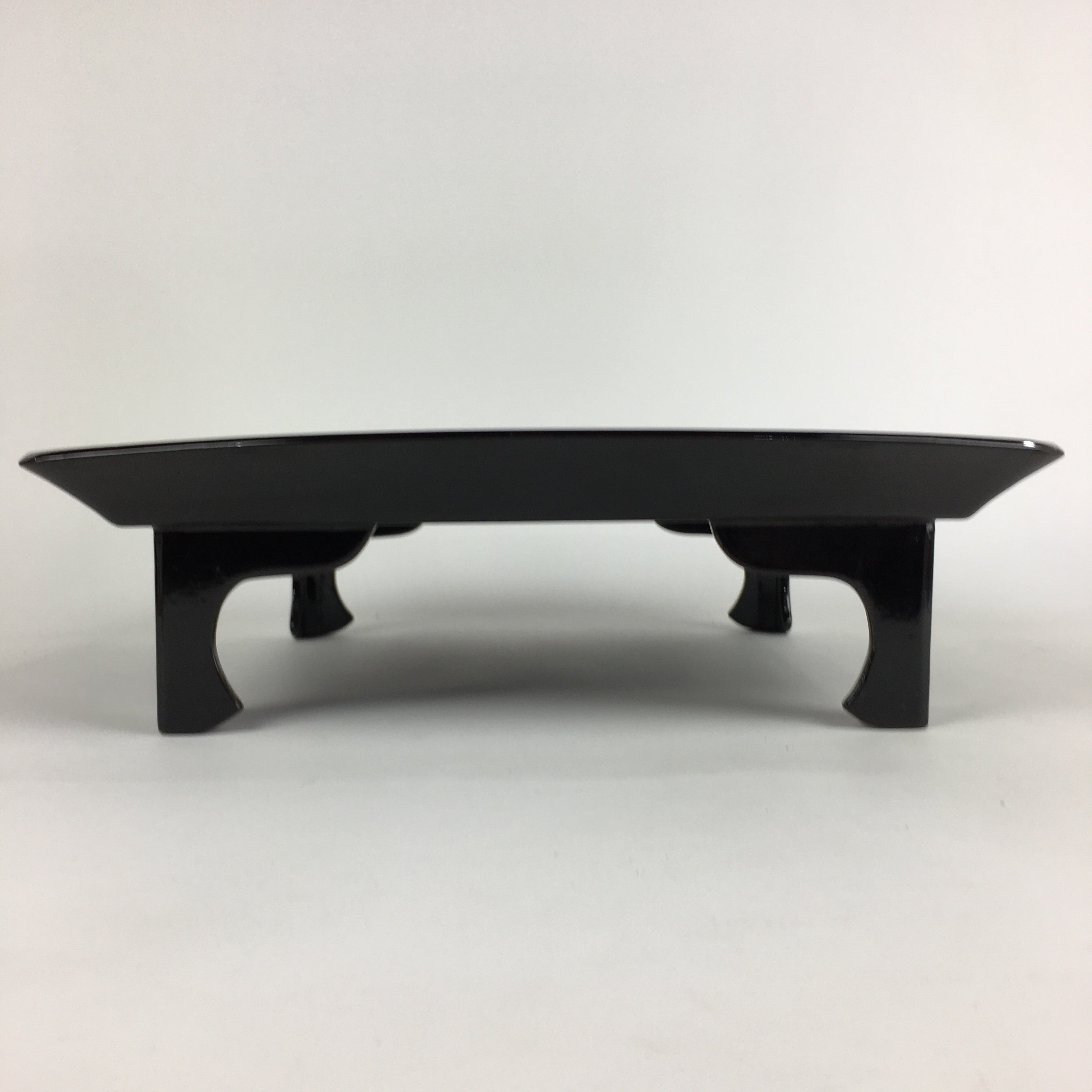Japanese Wooden Legged Tray Lacquered Table Vtg Ozen Black Nurimono UR750
