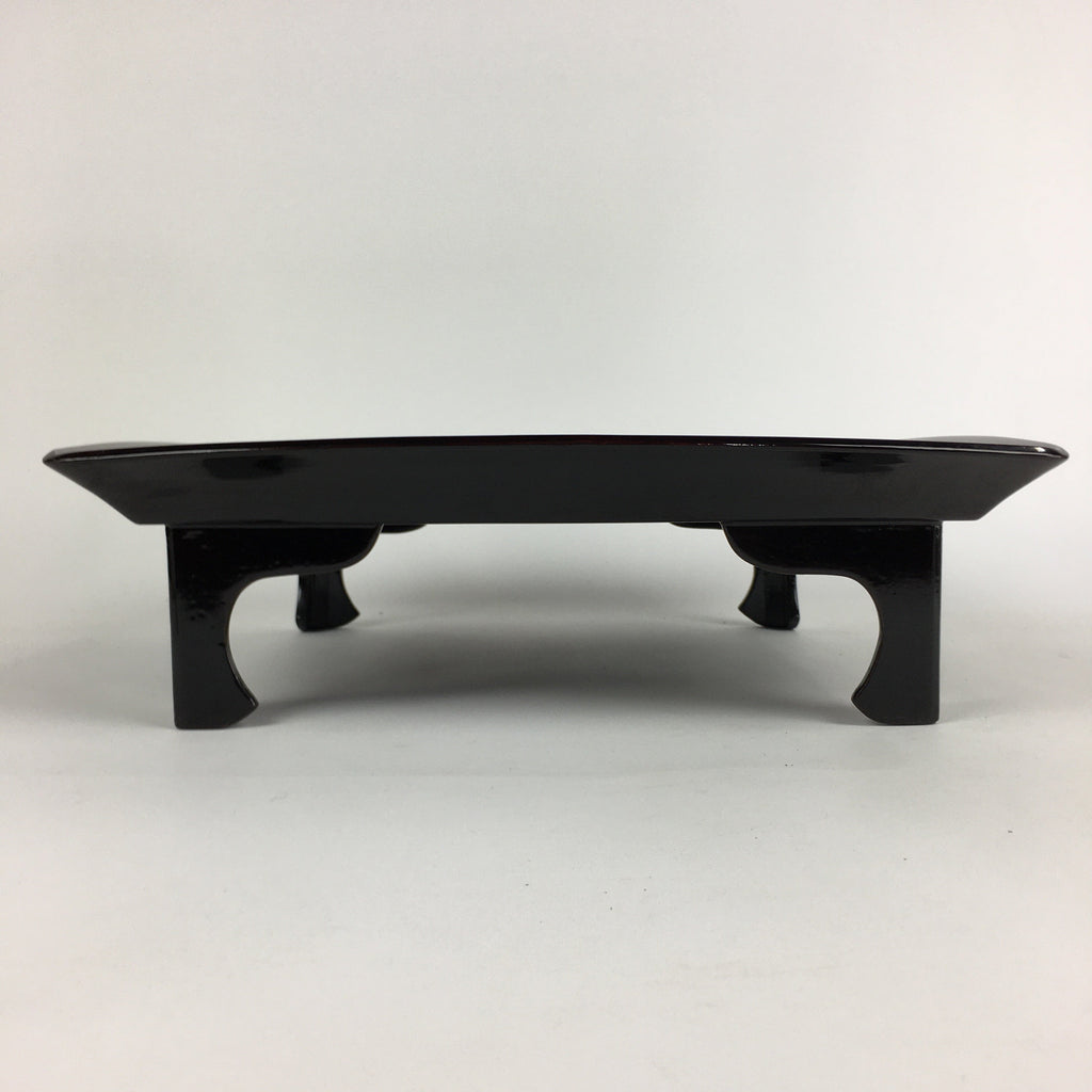 Japanese Wooden Legged Tray Lacquered Table Vtg Ozen Black Nurimono UR750