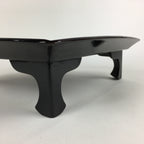 Japanese Wooden Legged Tray Lacquered Table Vtg Ozen Black Nurimono UR750