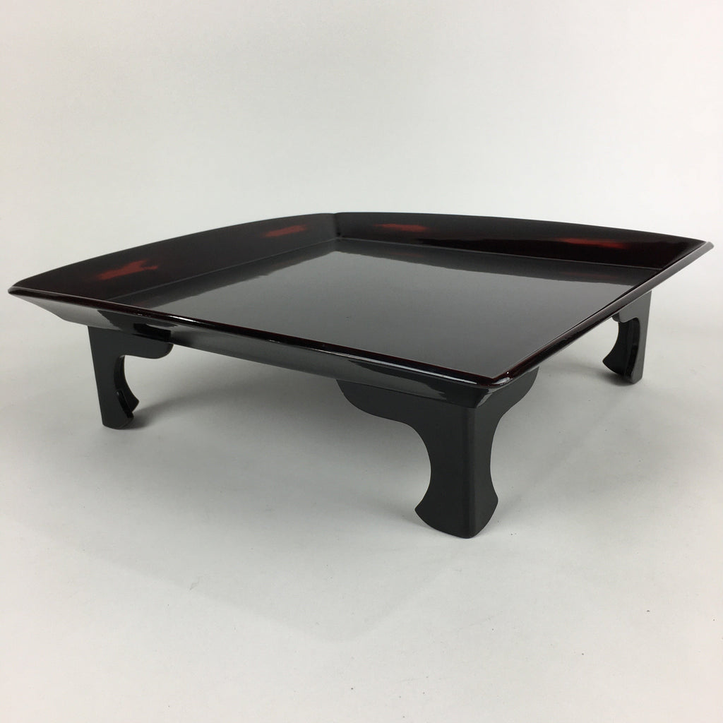Japanese Wooden Legged Tray Lacquered Table Vtg Ozen Black Nurimono UR750