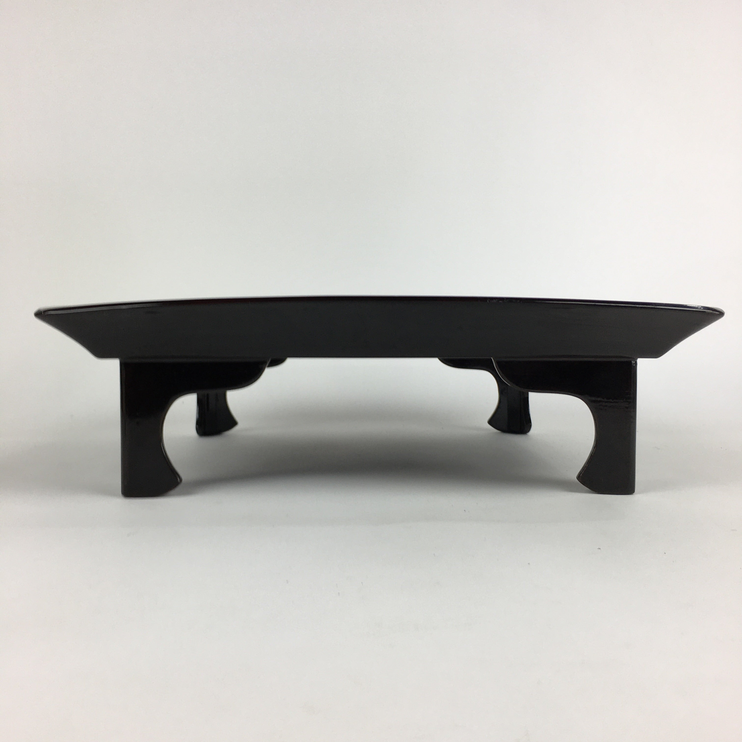 Japanese Wooden Legged Tray Lacquered Table Vtg Ozen Black Nurimono UR751
