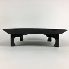Japanese Wooden Legged Tray Lacquered Table Vtg Ozen Black Nurimono UR751