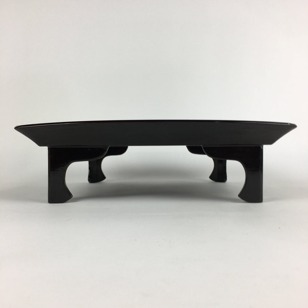 Japanese Wooden Legged Tray Lacquered Table Vtg Ozen Black Nurimono UR751