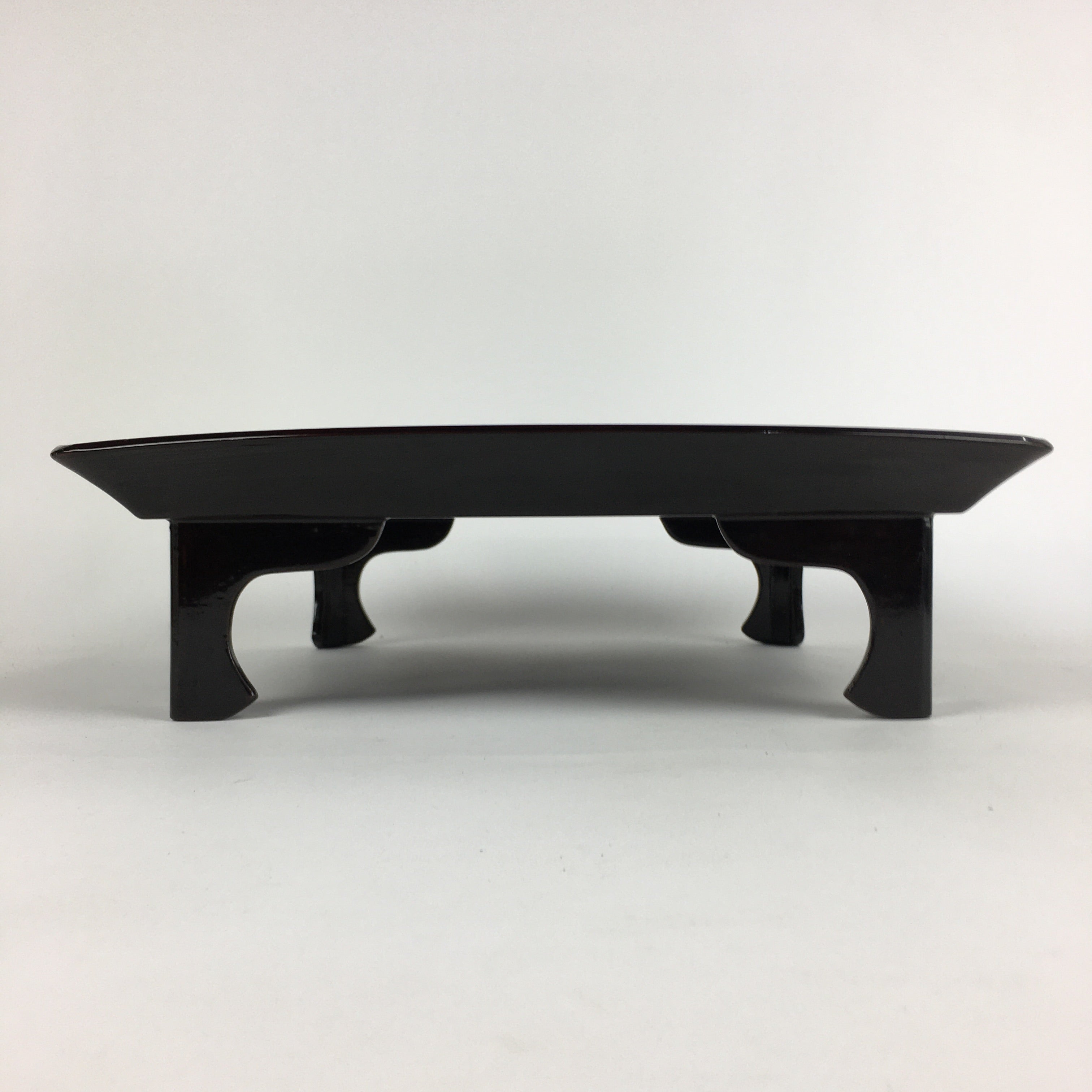 Japanese Wooden Legged Tray Lacquered Table Vtg Ozen Black Nurimono UR751