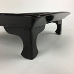 Japanese Wooden Legged Tray Lacquered Table Vtg Ozen Black Nurimono UR751