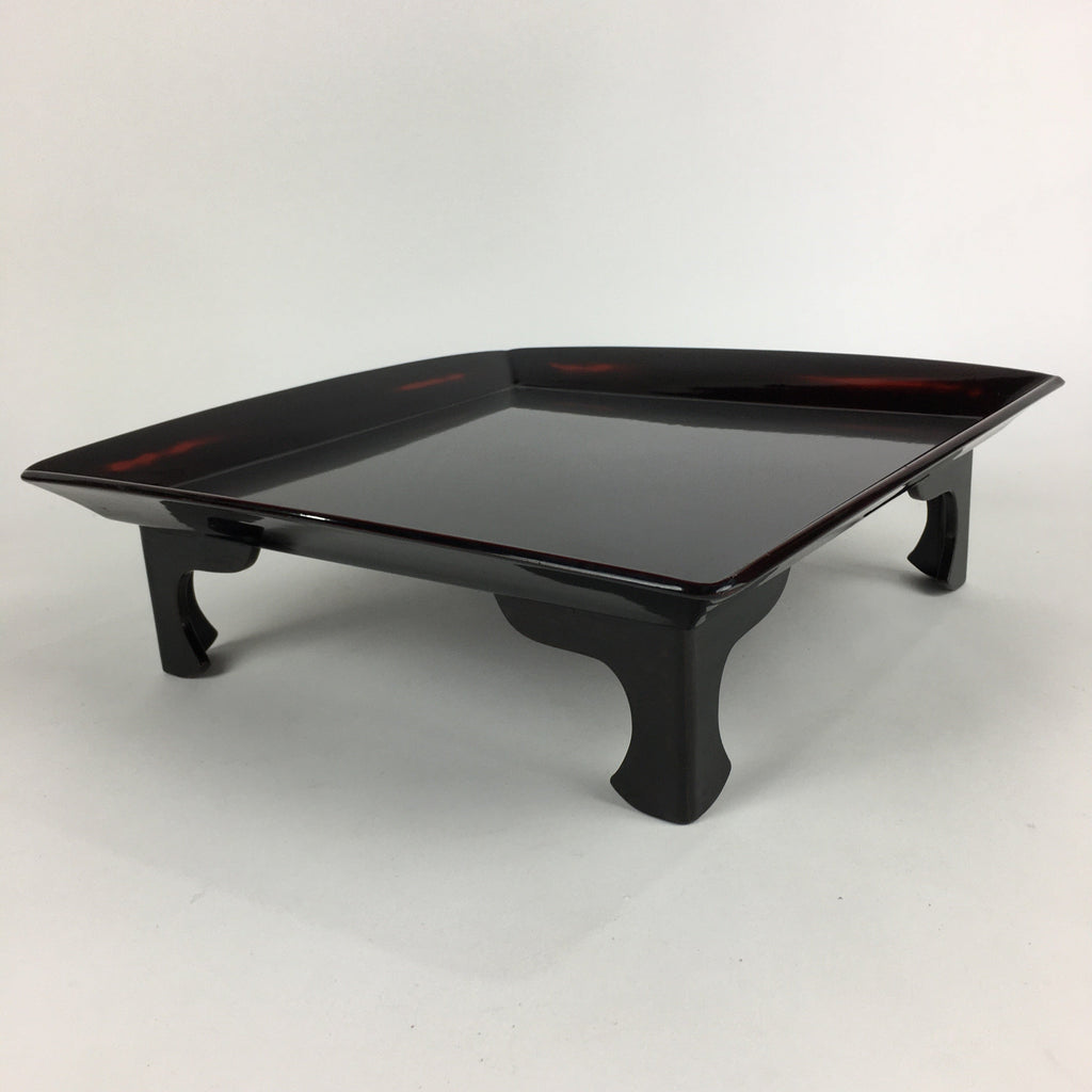 Japanese Wooden Legged Tray Lacquered Table Vtg Ozen Black Nurimono UR751